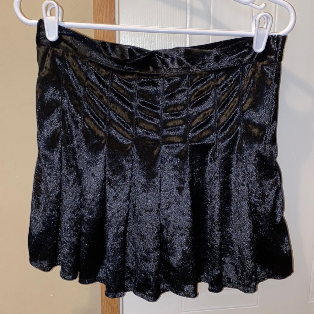 NWT Black Velvet Skirt